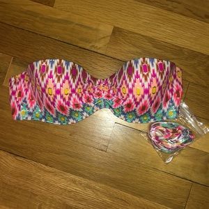 VS Printed Strapless Bikini Top